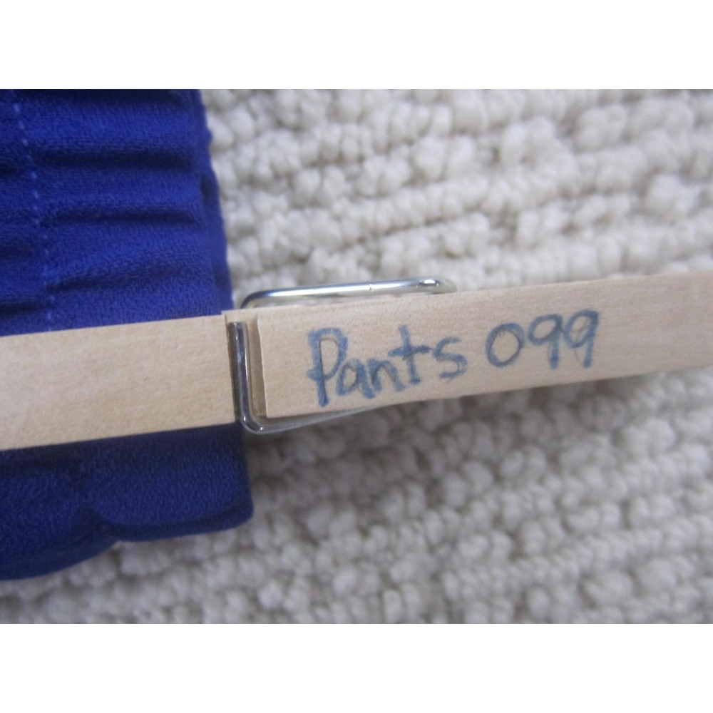 Wayne Rogers Skirt Womens 10 Blue Lined Elastic Waistband Midi Pencil Back Vent - Picture 8 of 8